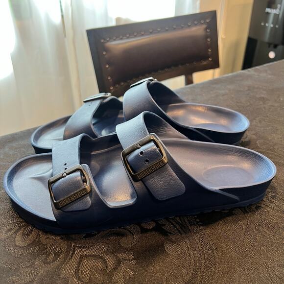 Birkenstock navy sandals for men size 10 - Picture 3 of 9